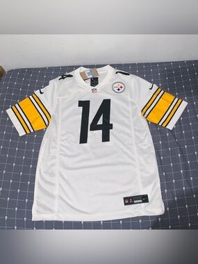 Men's Pittsburgh Steelers George Pickens Nike White Jersey Size: Medium